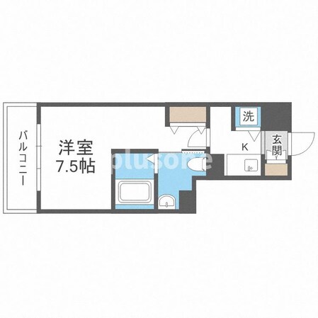 肥後橋駅 徒歩6分 3階の物件間取画像